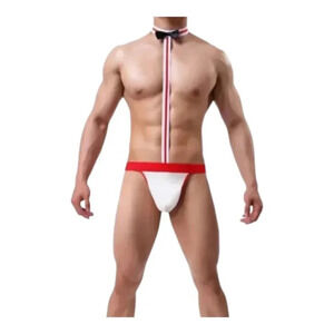 Red Mens Sexy Bowtie Underwear Gifts for Men